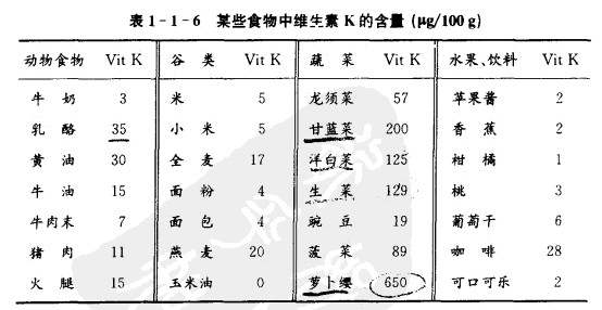 維生素k的功效有哪些